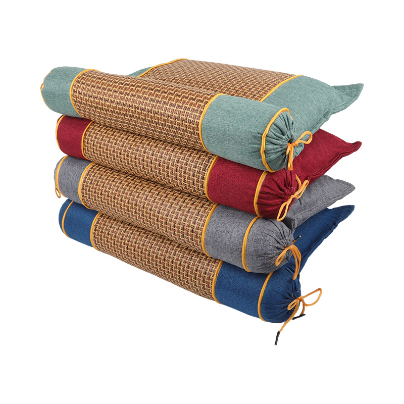 Mugwort Cooling Pillow Ai Cao Lian Ti Zhen Summer Sleep Pillow with Rattan Mat Cover for Neck Support - Image 5