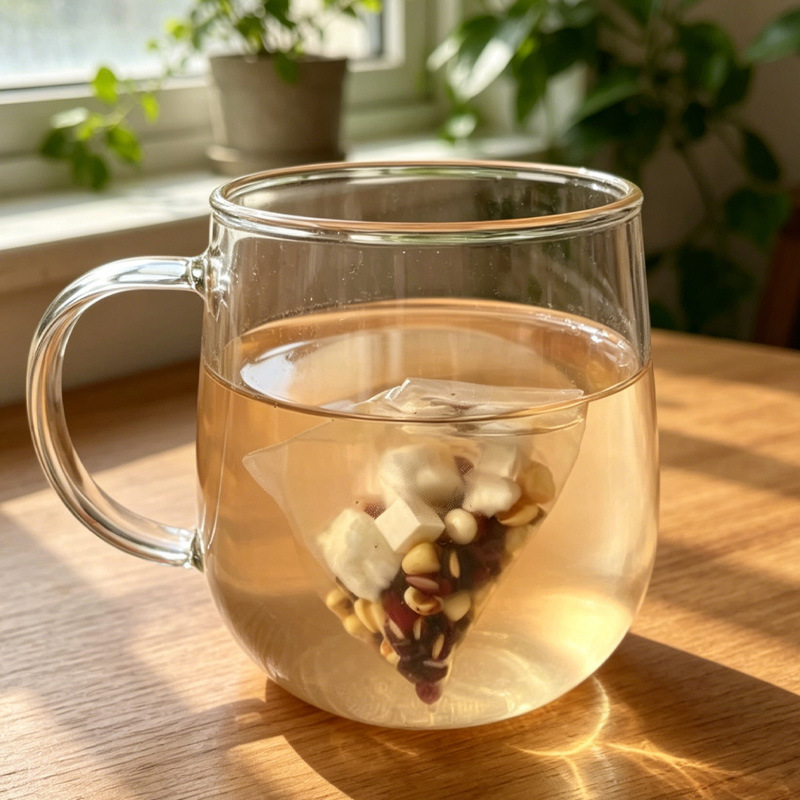 Chinese Yam & Poria Herbal Tea (Shan Yao Fu Ling Yi Mi Cha) — Five-Herb Dampness Blend, 10 Teabags - Image 4