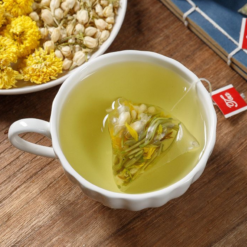 Honeysuckle Chrysanthemum Jasmine Tea Bags (Lonicera, Chrysanthemum, Jasminum) — 50 Pyramid Sachets - Image 4