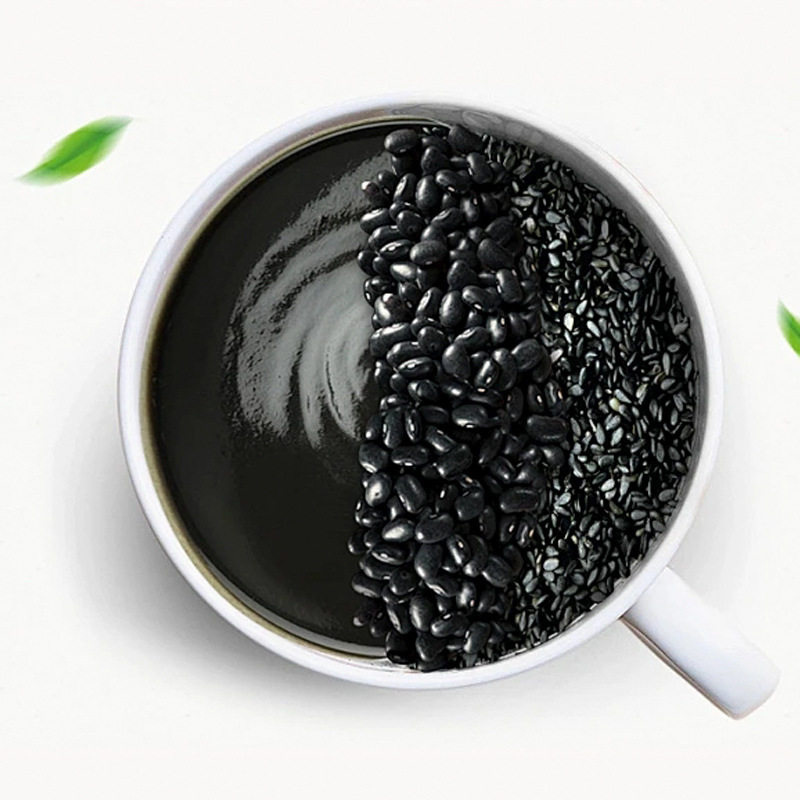 Five Black Herbal Powder Wu Hei Fen Black Sesame Mulberry Black Rice Black Bean Black Goji Drink Mix 250g 10 Sticks - Image 3