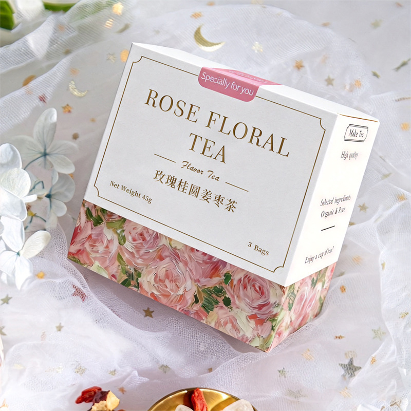 Rose Longan Ginger Jujube Tea Gift Box Gui Yuan Jiang Zao Cha Wedding Favor Herbal Tea - Image 2