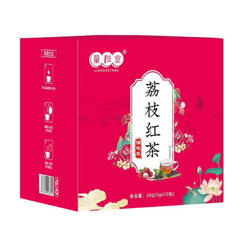 Lychee Black Tea Pyramid Tea Bags 30g Box Cold Brew Fruit Tea Sugar Free - Image 5