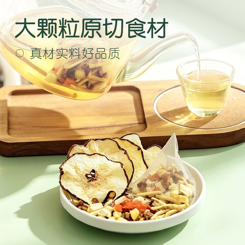 Sugarcane Imperata Snow Pear Herbal Tea Zhu Zhe Mao Gen Xue Li Cha 5g x 10 Bags No-Brew Wellness Blend - Image 4