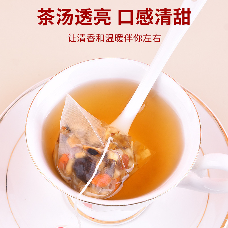 Sugarcane Snow Pear Tea Zhu Zhe Mao Gen Xue Li Cha 400g 40 Pyramid Tea Bags No-Brew Herbal Blend - Image 4