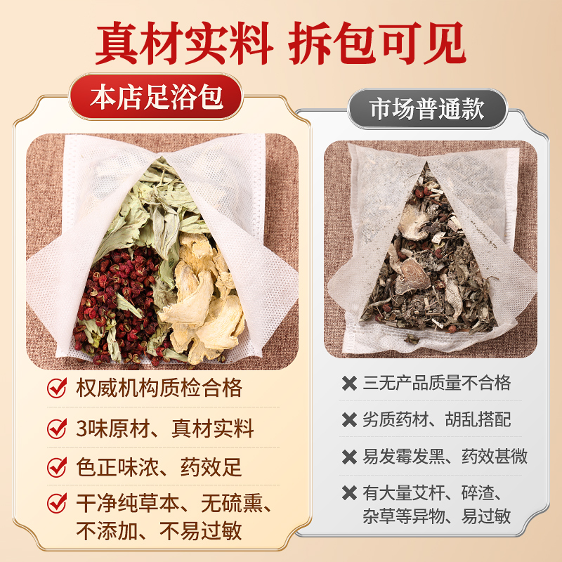 Ginger Mugwort Sichuan Pepper Foot Soak Pack 30g x 30 Bags 7 Herb Blend for Women - Image 2