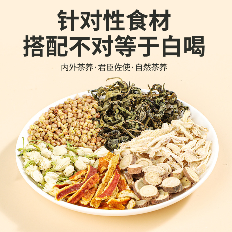 Herbal Tea Jasmine Clove Ginger Tartary Buckwheat Tea 144g 12 Teabags Daily Wellness Brew - Image 3