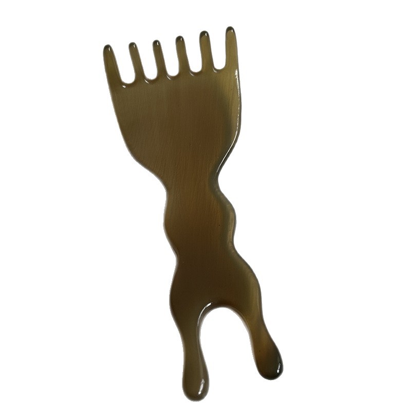 Horn Meridian Massage Comb Five Claw Rake Guasha Board Facial Beauty Tool 10-15CM - Image 5