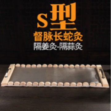 Moxibustion Tool Set Solid Pine Wood Dragon Bone Spine Du Meridian Long Snake Moxa Rack for Abdominal Warming Care - Image 2
