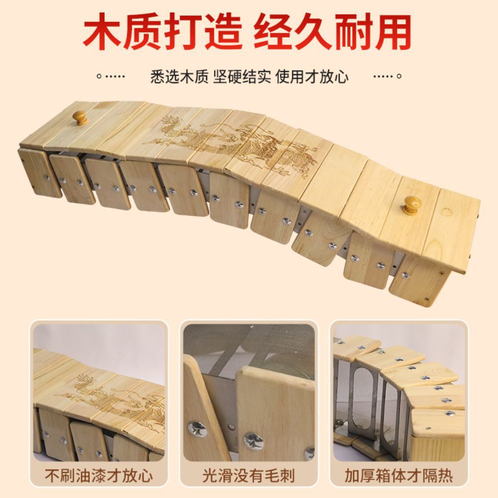 Durable Solid Wood Moxibustion Box for Back and Waist Du Meridian Long Snake Moxa Therapy Home Use - Image 3