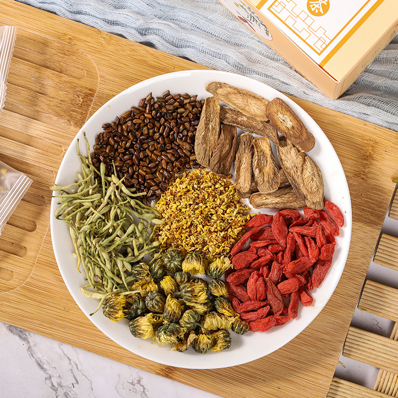 Chrysanthemum Cassia Seed Tea Blend with Honeysuckle Burdock Root Goji Osmanthus 120g 10 Bags - Image 2