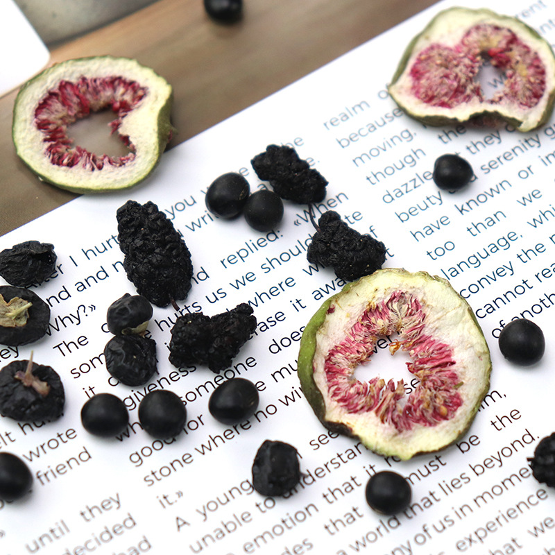 Fig Mulberry Black Goji Tea 50g 10 Pyramid Tea Bags Sugar Free Herbal Wellness Blend - Image 2