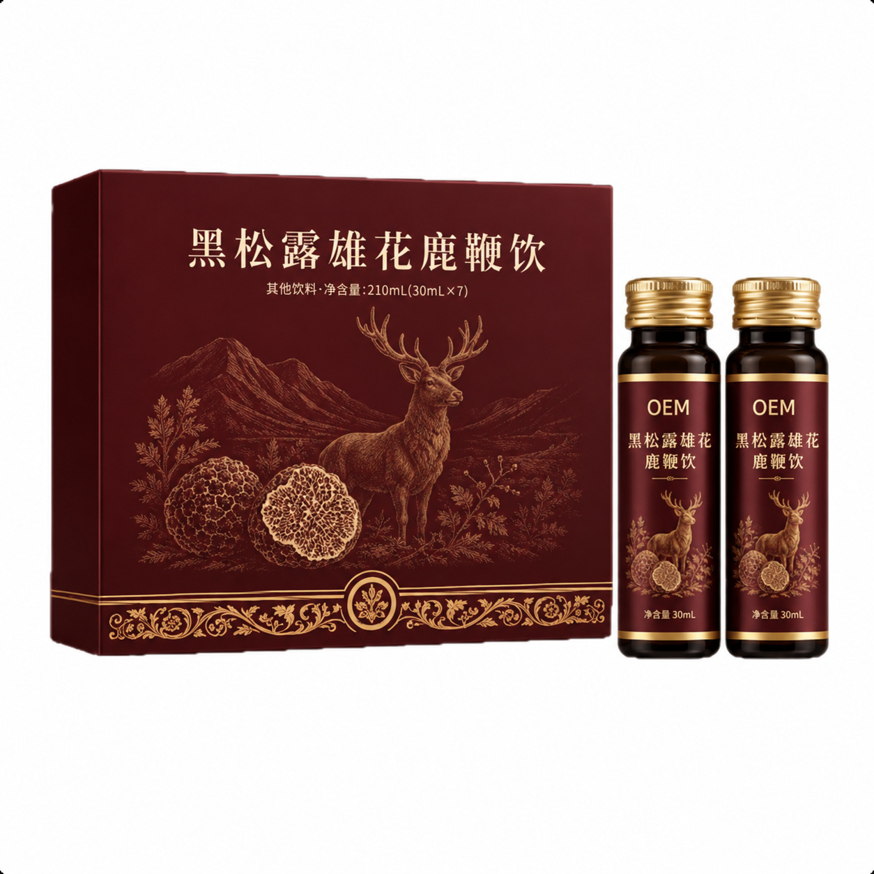 Black Truffle Deer Penis & Male Flower Drink — Fermented Botanical Oral Liquid with Ginseng & Oyster Peptide - Image 5