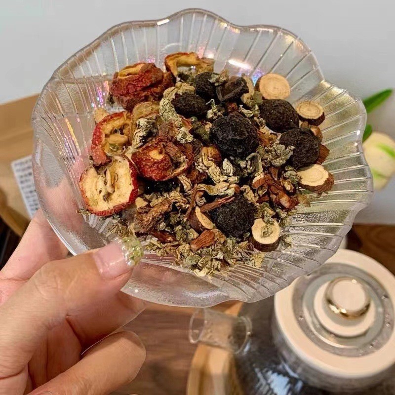 Wumei Upgrade 2.0 Herbal Tea Blend Mume Plum Licorice Salvia Hawthorn Lotus Leaf Suanmei Tang Wellness Tea 10 Sachets - Image 2