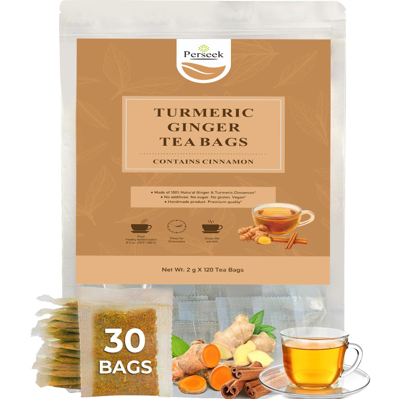 Turmeric Ginger Cinnamon Tea Bags 120 Bags Warming Herbal Blend for Daily Brewing - Image 5