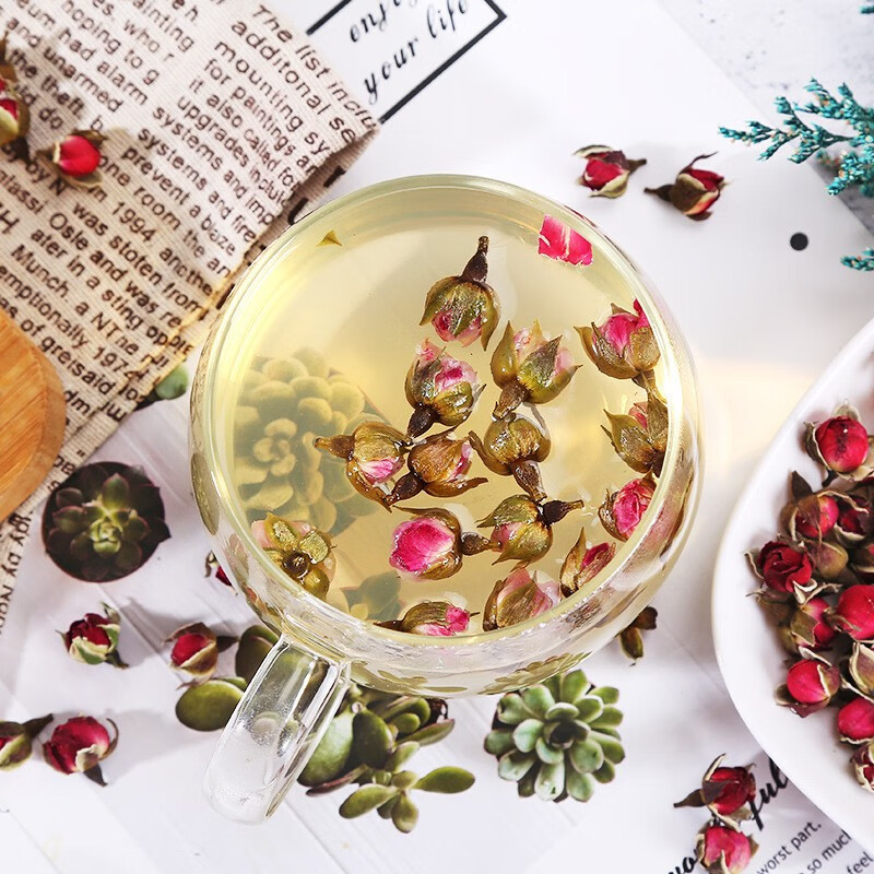 Yunnan Golden Edge Rose Buds Mei Gui Hua Dried Red Rose Tea Buds with Chrysanthemum 500g - Image 4