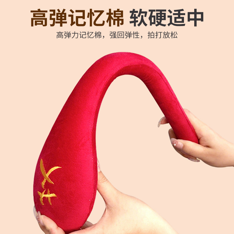 Meridian Tapping Stick Massage Hammer Full Body Wellness Tool Red Plastic Jing Luo Pai - Image 3