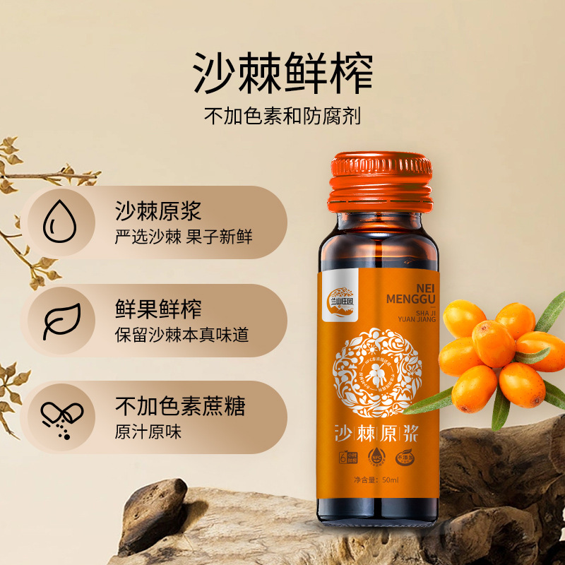 Pure Sea Buckthorn Juice Original Fresh Pressed Sour Wellness Drink 500ml - Image 4