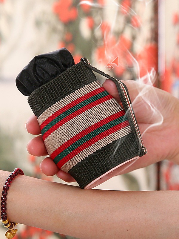 Ceramic Facial Peach Moxibustion Jar Double Layer Heat Protection Portable Beauty Guasha Warm Moxa Device 165g - Image 5