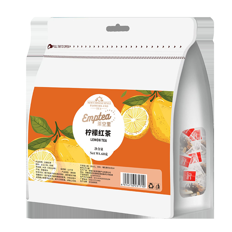 Lemon Black Tea Triangle Bags (Zhengshan Souchong with Lemon) — Cold-Brew Blend, 3g × 20 Sachets - Image 5