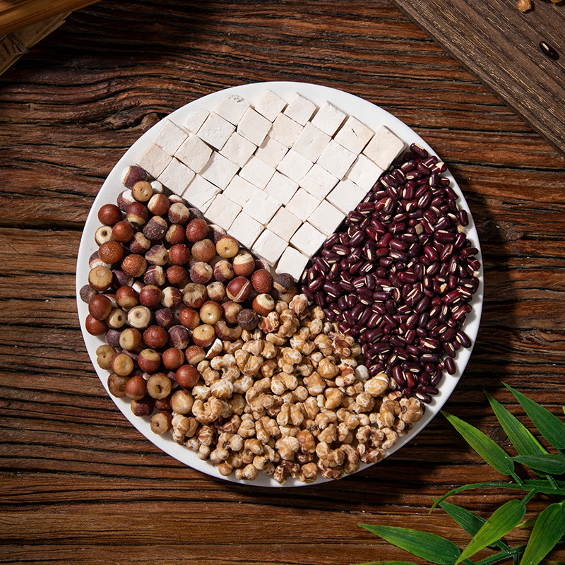 Three-Steam Three-Sun Red Bean Poria Coix Tea (330g) — Roasted Herbal Blend with Euryale - Image 3