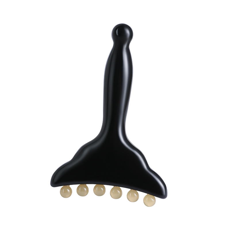 Resin Guasha Meridian Massage Comb Facial Body Scraping Wand Beauty Roller Tool - Image 5