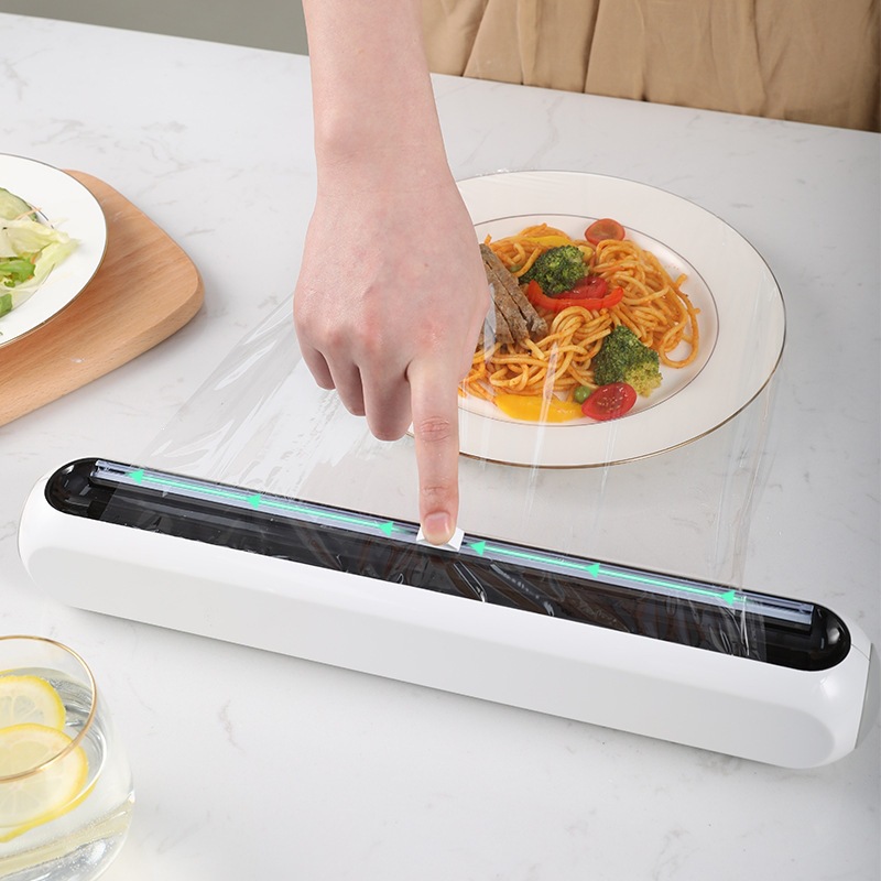 Magnetic Plastic Wrap Cutter Dispenser for Fridge PE Food Wrap Storage Kitchen Tool - Image 3