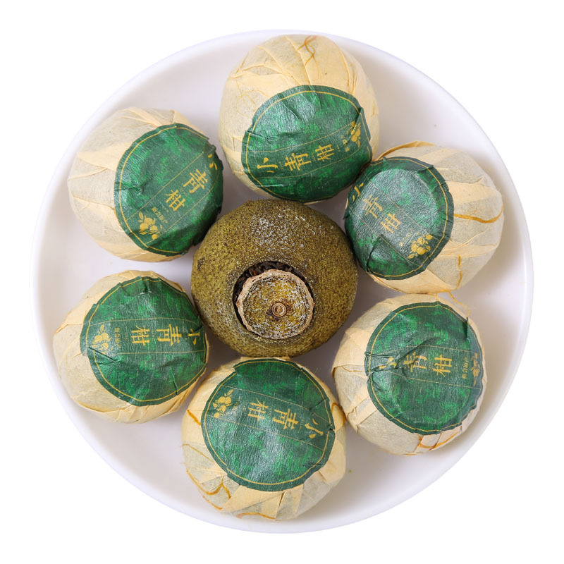 Xinhui Xiao Qing Gan (Citrus reticulata immature peel with Pu-erh) — Stuffed Tangerine Tea, 500g Bulk - Image 5