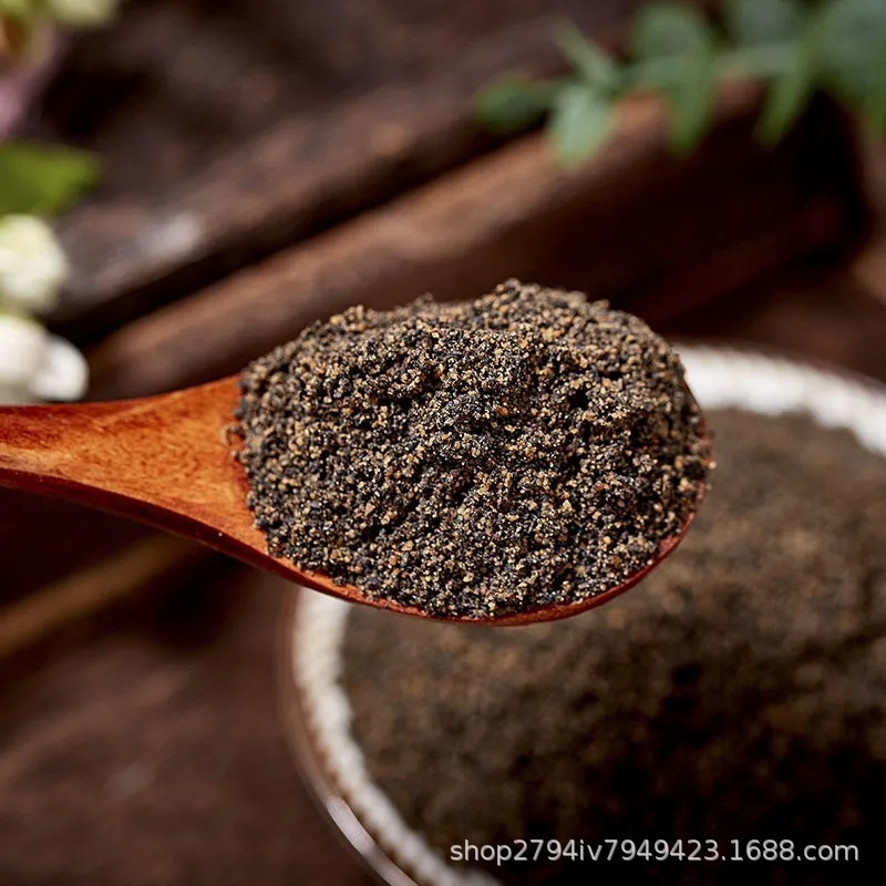 Nine Steamed Nine Dried Black Sesame Powder 500g Sugar Free Meal Replacement Ground Hei Zhi Ma - Image 3