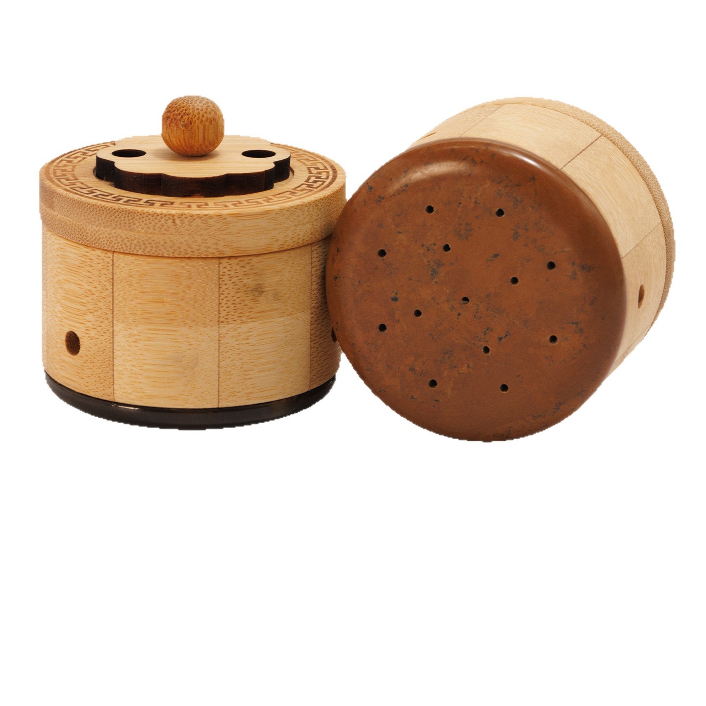 Bian Stone Moxibustion Jar Facial Massage Warm Therapy Tool Gua Sha Cup Black Stone - Image 5