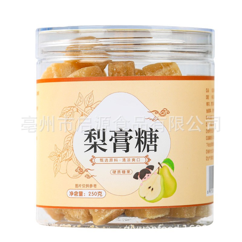Bai Cao Pear Paste Candy Handmade Throat Lozenges with Luo Han Guo and Mint 250g Jar - Image 5