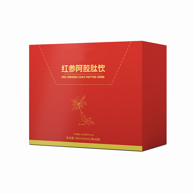 Red Ginseng Donkey-Hide Gelatin Peptide Drink 400ml Concentrated Herbal Juice Ready to Drink 50ml x 8 Sachets - Image 5