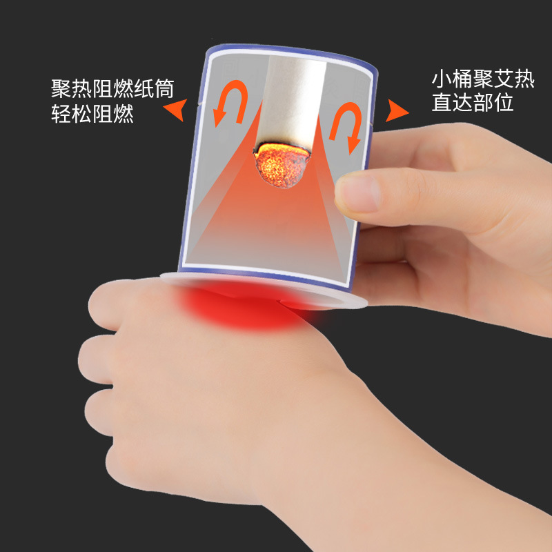 Xiao Ai Yu Jiu Portable Moxibustion Box Paper Tube Moxa Stick Warmer for Home Body Use 3 Pack - Image 3