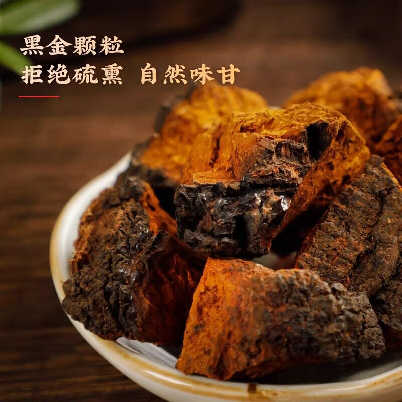 Wild Birch Chaga Mushroom 1000g Natural Sun Dried Siberian Inonotus obliquus for Decoction and Tea - Image 2