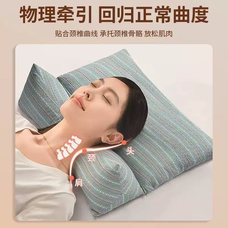 Buckwheat Hull Pillow Triangular Cervical Support Pillow for Sleep and Neck Comfort Home Use - Image 3