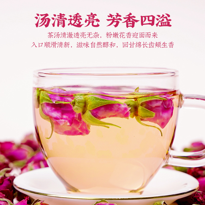 Pingyin Rose Bud Tea 500g Whole Red Rose Buds Mei Gui Hua Herbal Infusion for Daily Brewing - Image 3