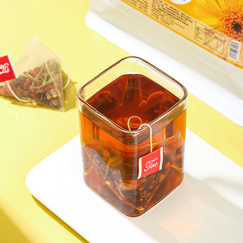 Chrysanthemum Cassia Seed Tea (Jú Huā Jué Míng Zǐ) — 20 Triangle Bags, Goji & Honeysuckle Blend - Image 2