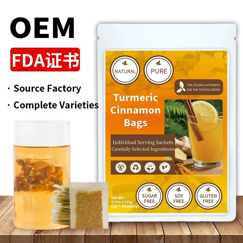 Turmeric Ginger Cinnamon Tea Bags Jiang Huang Sheng Jiang Rou Gui 2g x 50 Cold Brew Herbal Tea - Image 2