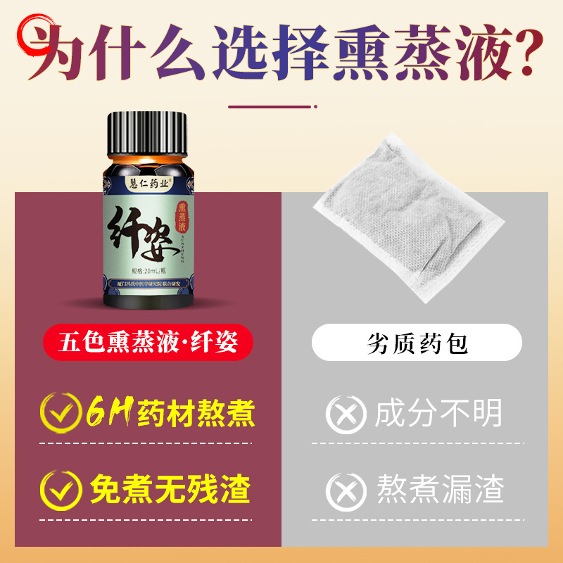 Five Elements Herbal Steaming Liquid Wu Xing 20ml x 10 Bottles Mugwort Ginger Sichuan Pepper Foot Soak and Body Steaming Concentrate - Image 3