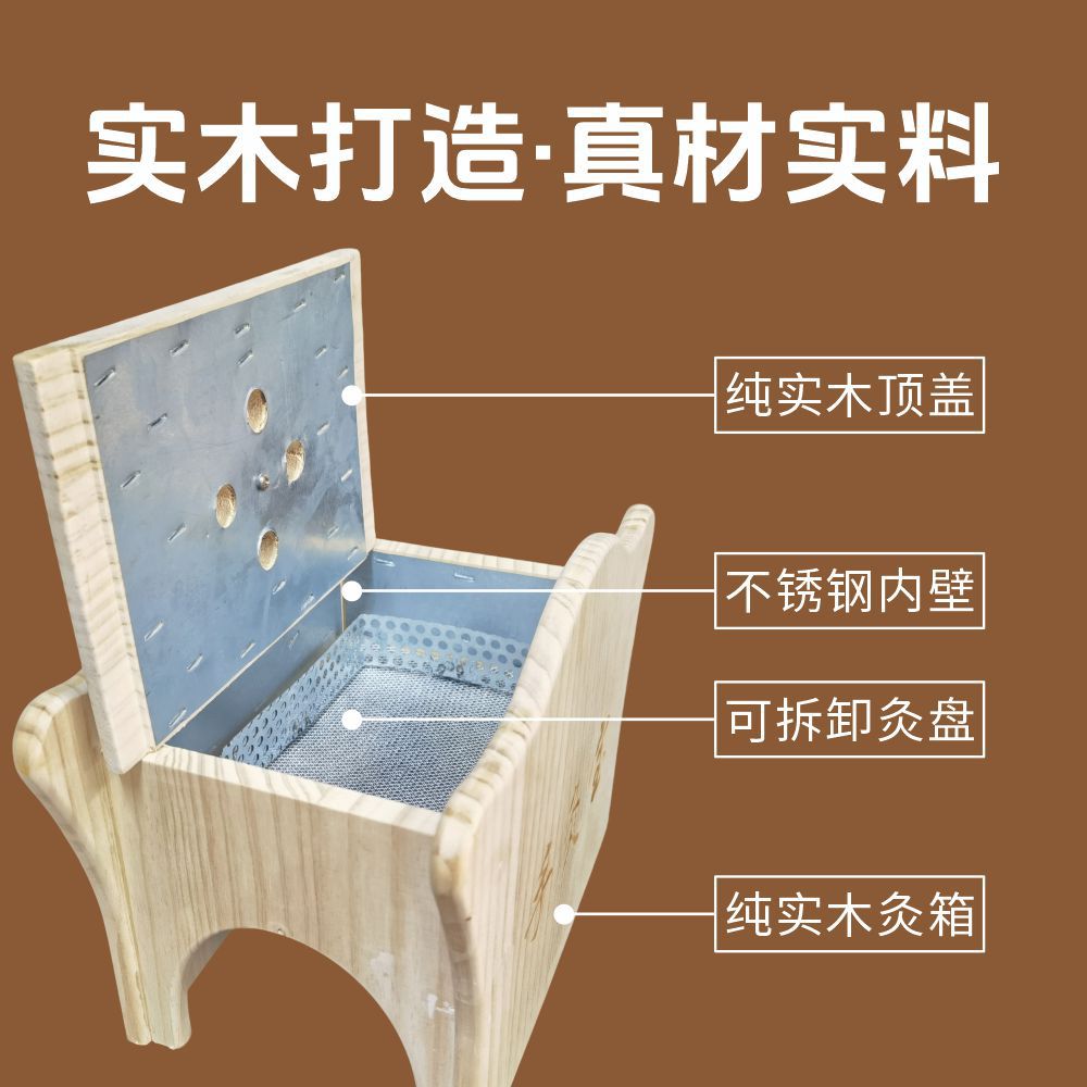 Wooden Hand Moxibustion Box Smokeless Home Use Hand Warming Moxa Holder for Finger and Joint Care - Image 3
