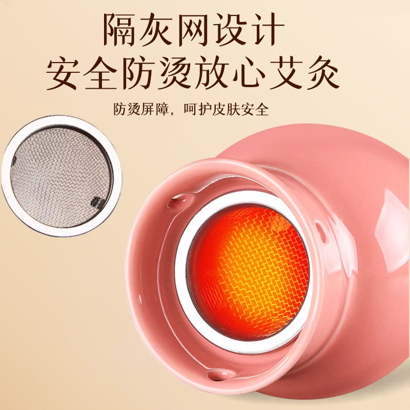 Moxa Facial Warming Tool Mei Ren Jiu Beauty Moxibustion Device with 10ml Oil for Spa Gua Sha Care - Image 3