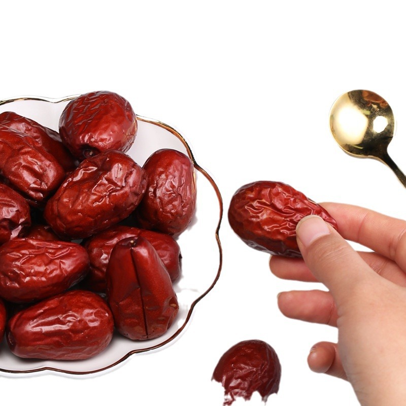 Dried Xinjiang Red Dates Jujube Dates Hong Zao 500g Bagged Whole Pitted Chinese Herbal Fruit - Image 5