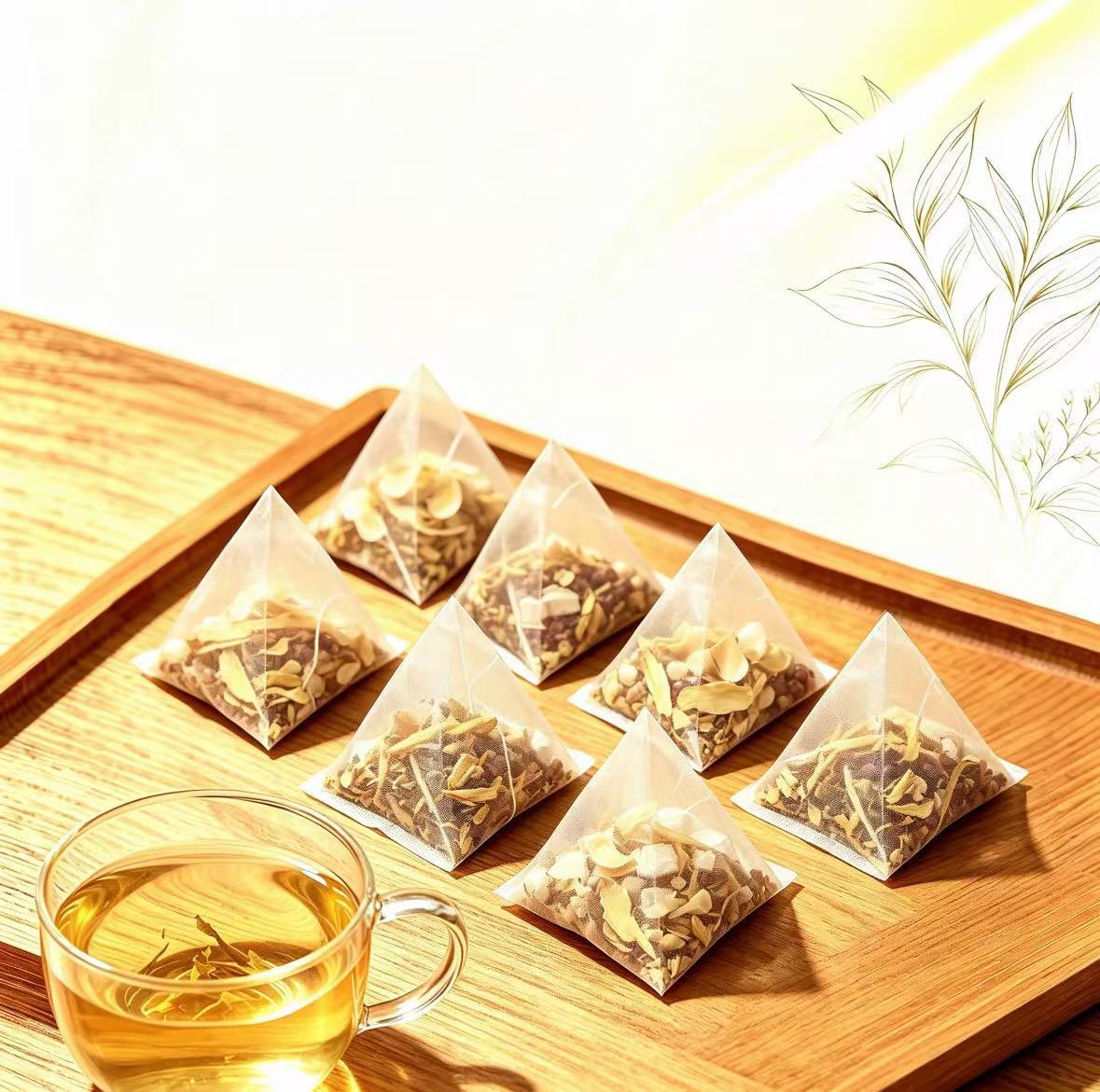Yuzhu Ten White Herbal Tea 70g 14 Triangle Tea Bags Sugar Free Hot or Cold Brew - Image 4