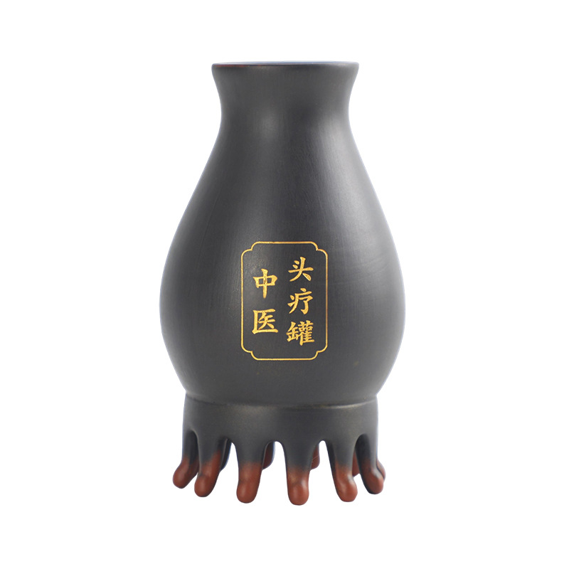 Bian Stone Moxibustion Jar Head Therapy Cupping Tool for Home Full Body Massage and Guasha - Image 5