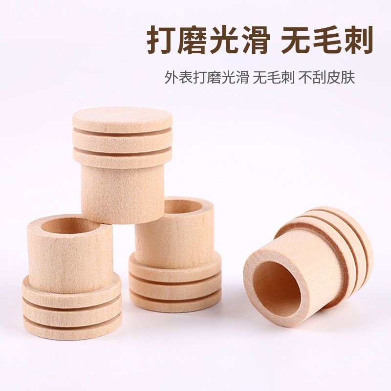 Solid Wood Moxa Stick Extinguisher Cap Thickened Incense Moxa Accessory 30x30mm Natural Wood Base - Image 4