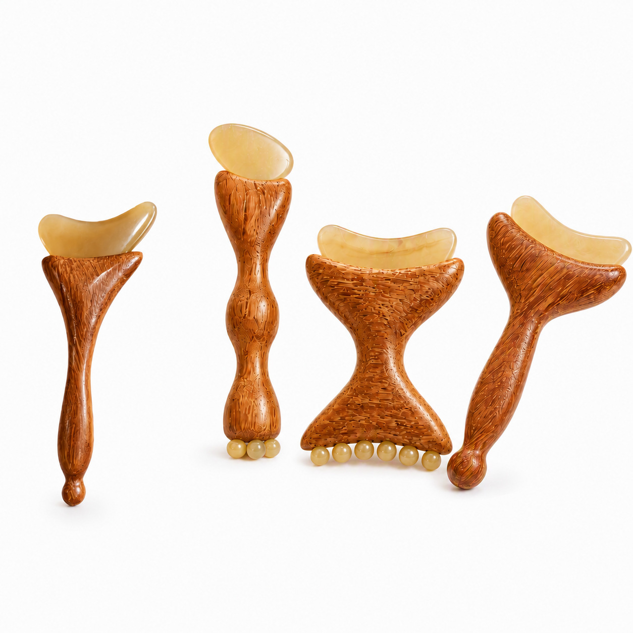 Sandalwood Gua Sha Massage Stick with Horn Bead for Face Eye Body Meridian Care 35g - Image 5