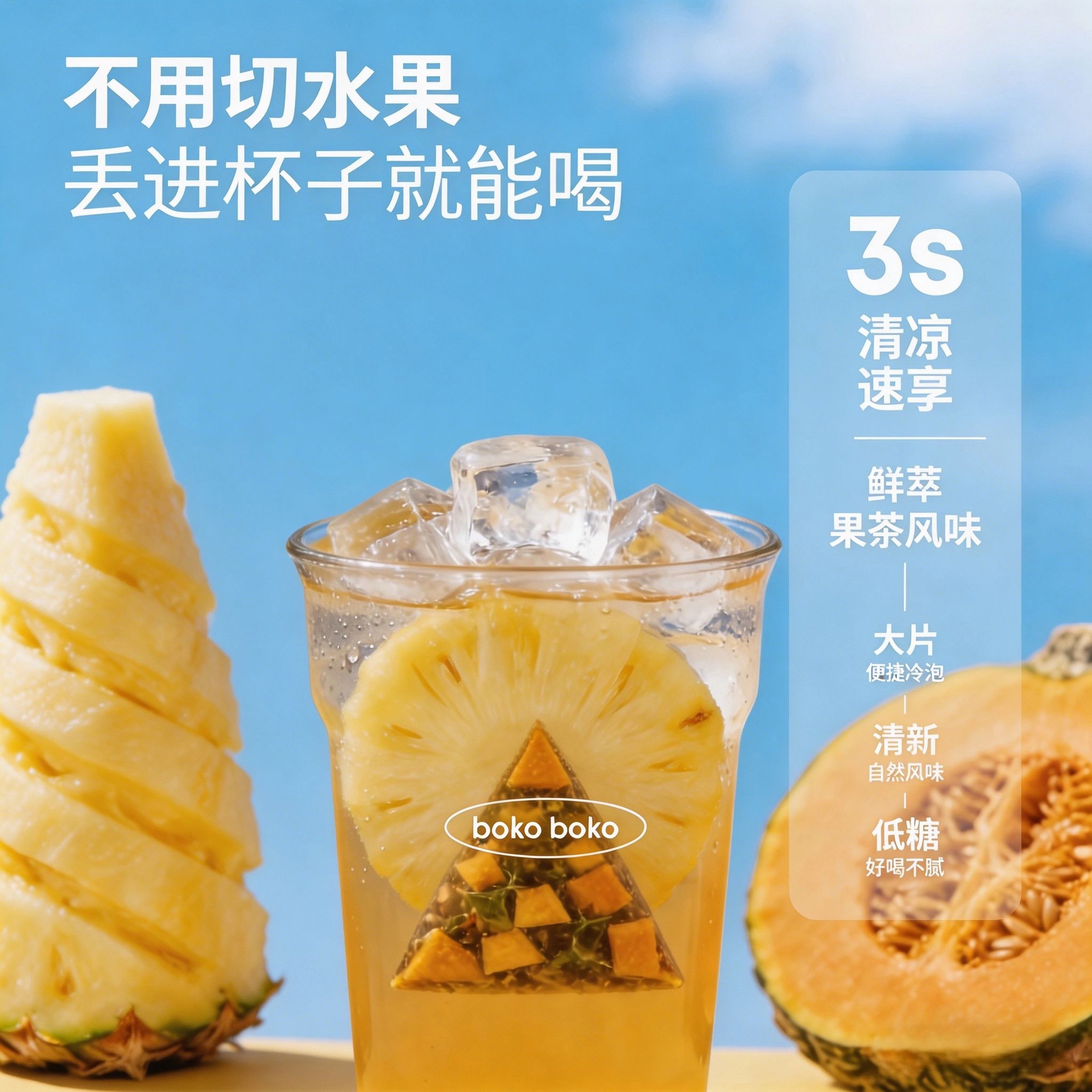 Pumpkin Pineapple Herbal Tea 140g Cold Brewed Sugar Free Summer Fruit Tea - Image 3