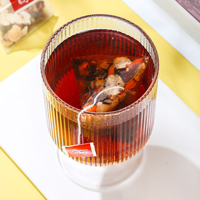 Ginseng, Polygonatum & Eucommia Male Flower Tea — 20 Cold-Brew Herbal Sachets with Goji, Mulberry & Raspberry - Image 3