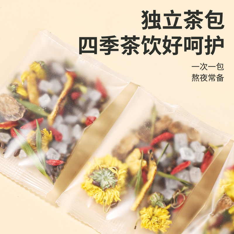 Chrysanthemum Goji Cassia Seed Tea 144g Individually Wrapped Wellness Flower Tea with Honeysuckle - Image 3