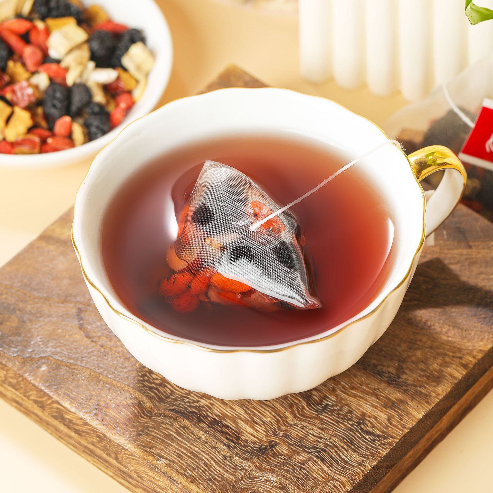 Ginseng Ten Treasures Tea Chinese Herbal Blend 150g Hot Brewed Floral Tea - Image 2