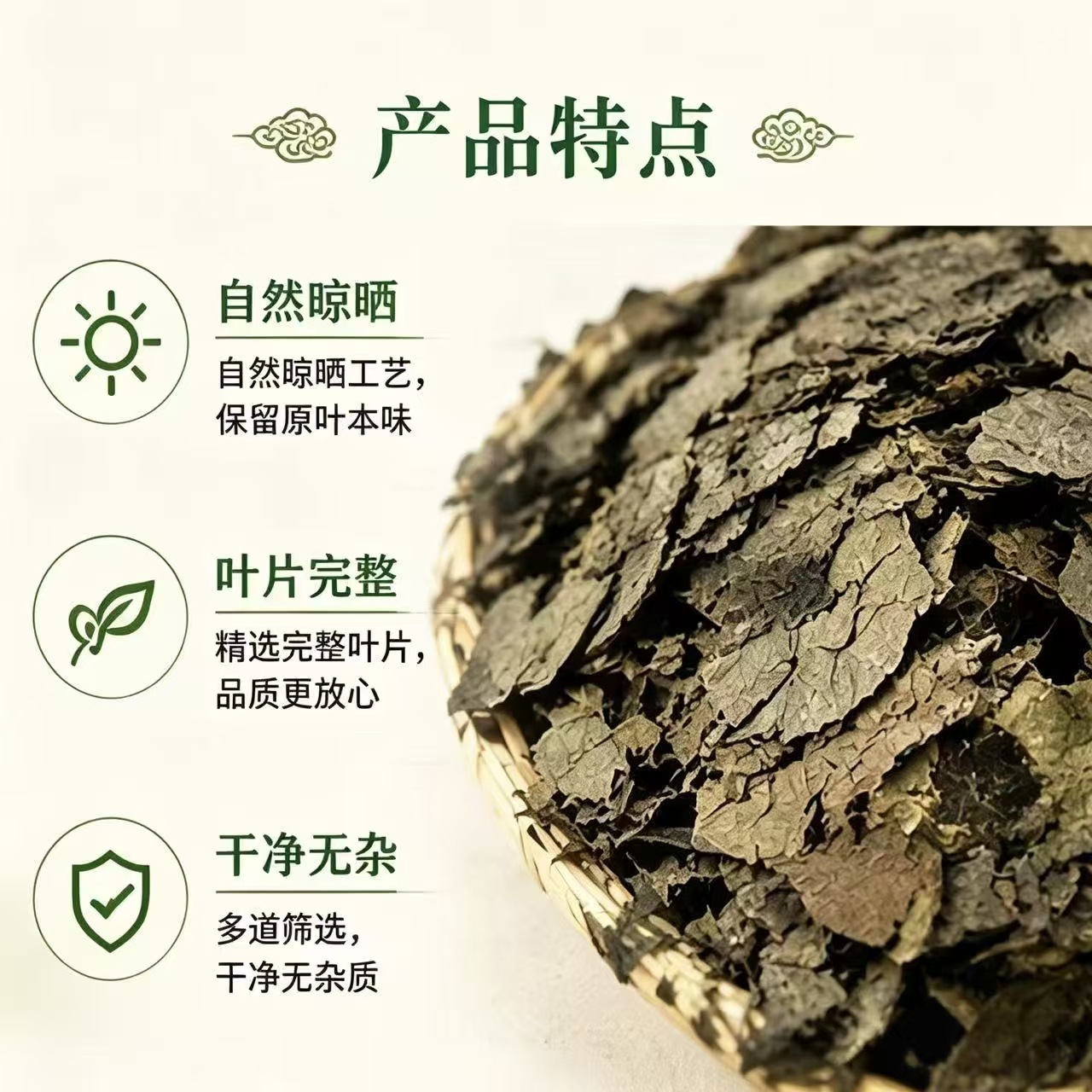 Dried Eucommia Leaf Du Zhong Ye Loose Bulk Naturally Sun Dried Whole Leaves for Tea and Decoction 500g Bag - Image 3
